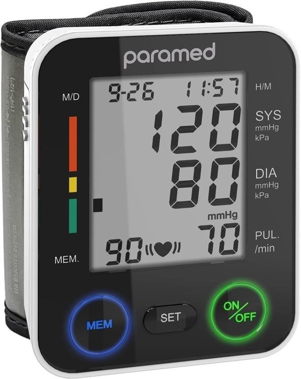 PARAMED Automatic Wrist Blood Pressure Monitor: