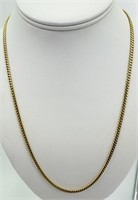 10KT Yellow Gold Woman's Solid CubanChain
