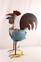 Rustic Metal Rooster Yard Art