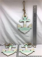 F10) THREE NEW VERY CUTE ANCHOR WALL PLAQUES