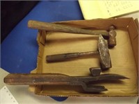 Tools -- Hammers & Antique Pry Bar/Hammer
