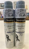 2x Neutrogena Ultra Sheer Body Mist Sunscreen