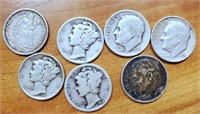 Silver Dimes, Mercury, Roosevelt