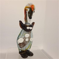 Venetian Blown Glass Murano Clown 12"