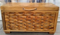 11 - WOODEN STORAGE CHEST 18X33"