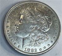 1882 o Choice AU Morgan Silver Dollar