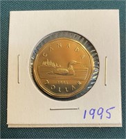 UNCIRCULATED LOONIE 1995