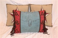Three Texas Theme Pillows