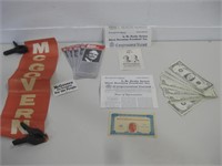 Assorted McGovern & Political Memorabilia See Info