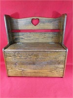 Country Heart Bench with Storage