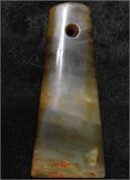 3 5/8" Highly Polished Neolithic Jade Pendant Hong