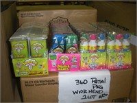 Warheads assorted flavors with 4 displays 360