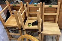 4 Pine Kitchen Chairs 37 In Tall