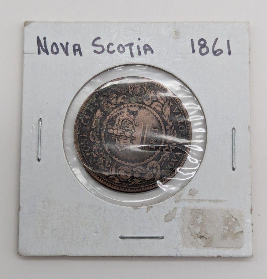 1861 Nova Scotia 1-Cent Penny Coin