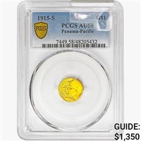 1915-S Pan-Pac Rare Gold Dollar PCGS AU58