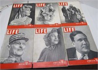 6 Vintage Life Magazines From 1940