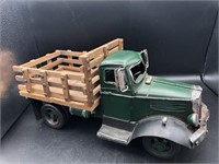 Vintage Metal Truck with Wooden Bed