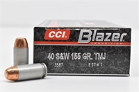 (50rds) CCI Blazer 40 S&W 155 TMJ Ammo