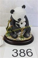 Homco Panda & Baby Figurine