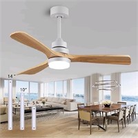 dearnow 48"" wooden ceiling fan with lighted remot