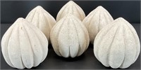 6pc Pottery Garlic / Fruit