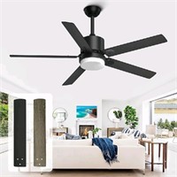 alescu Black Ceiling Fans with Lights - Outdoor Ce