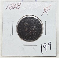 1828 Half Cent XF