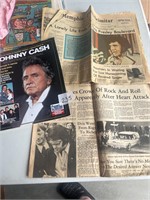 ELVIS HEADLINE AND JOHNNY CASH MAG