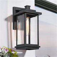 Black Porch Lights Outdoor Wall, Modern Rectangula