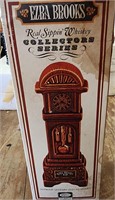 EZRA Brooks Grand Father Clock Decanter NIB