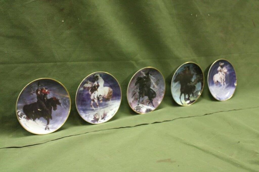 (5) Franklin Mint Collector Plates Native American