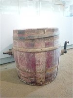 Antique Hand Crank Wood Barrel Butter Churn