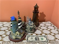 Lot Of Lighthouse Figurines