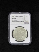 1921-P Morgan Silver Dollar-