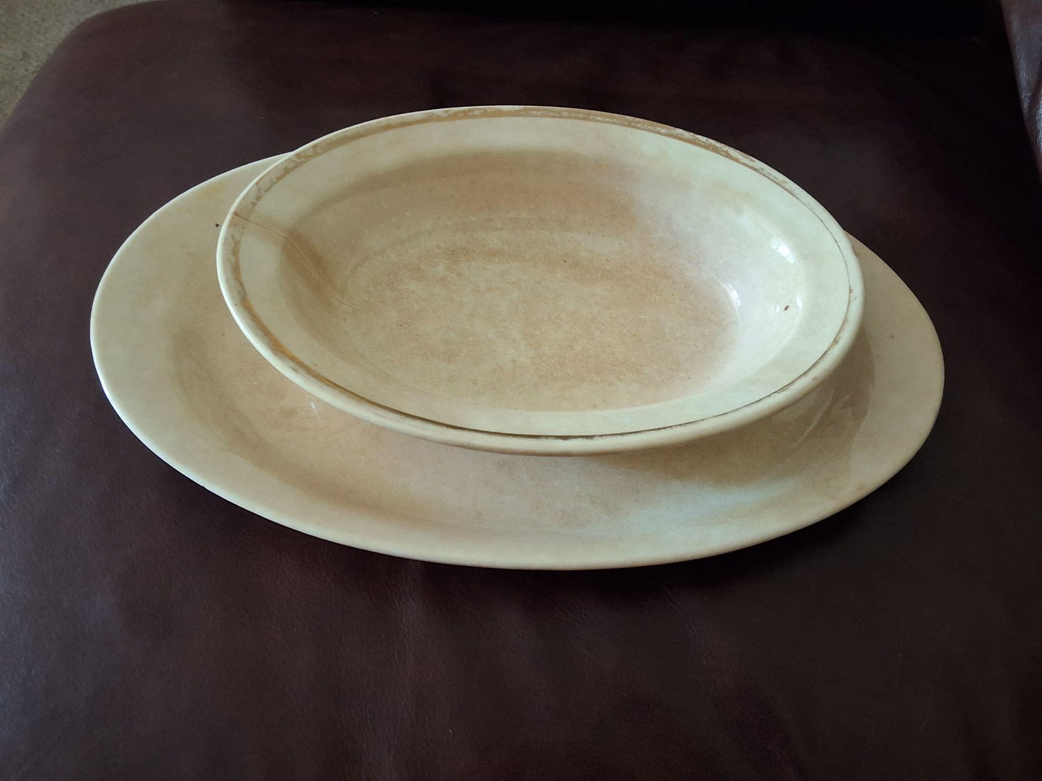 Vintage platter and bowl