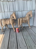 Pair wooden horses