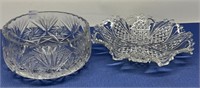 Cut Glass Dishes 2 Pcs