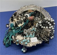 Assorted Costume Jewelry (dish not included)
