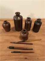 Ink wells and pens