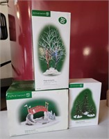 DEPARTMENT 56 LIGHTED FRESH FROST TREES;