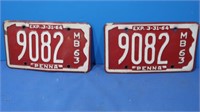 1964 Motorcycle License Plates