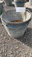 (5) Metal Cherry Buckets