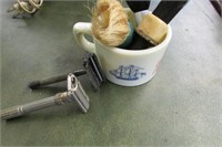 Old Spice Grand Turk Shaving Mug, Brushes, Razors