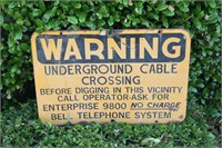 Warning Underground Cable Sign