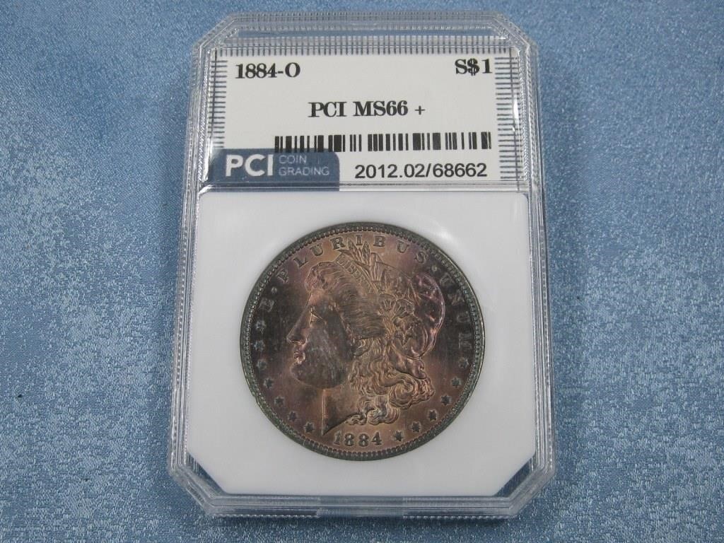 PCI Graded 1884-O Morgan Silver Dollar 90% Silver