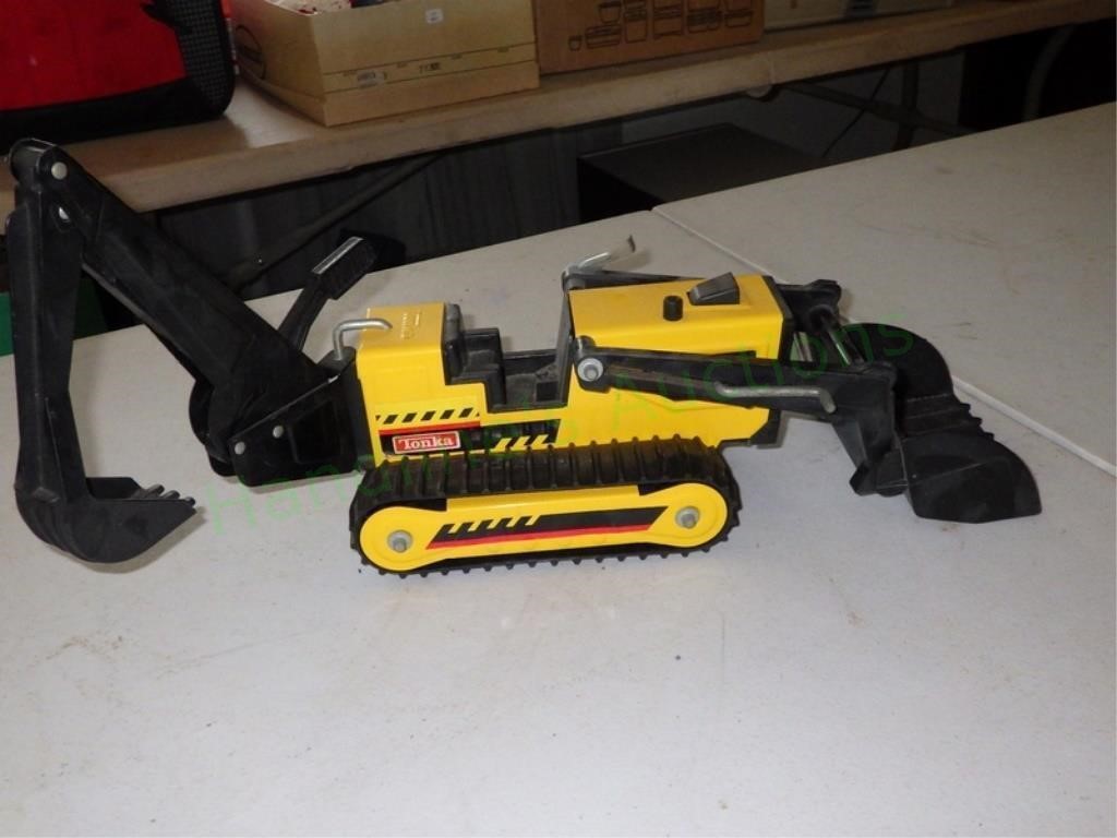 Tonka Pressed Steel/Plastic Front Loader/Backhoe