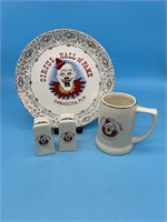 Sarasota Circus Hall of Fame Plate, Mug & Shakers