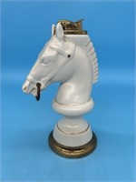 Evans White Hitching Post Horse Table Lighter