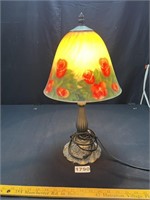 Reverse Painted Glass Lamp