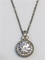 Sterling Silver 925 Zirconia Pendant Chain